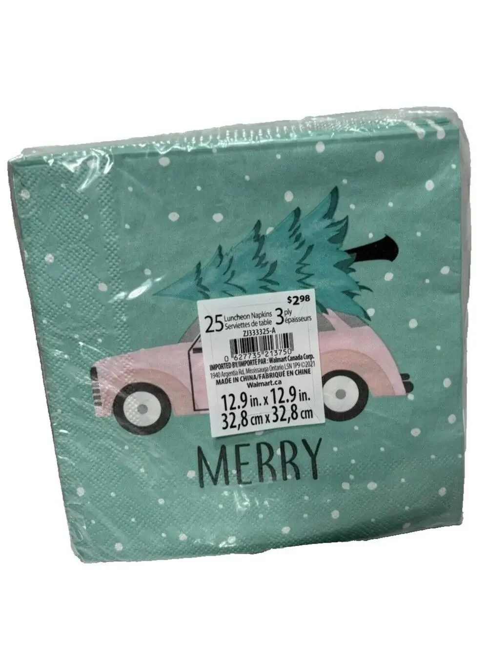 Merry Christmas ,Noel ,Fa La La Lama Napkins & Paper Plates 5pc Lot -New Holiday